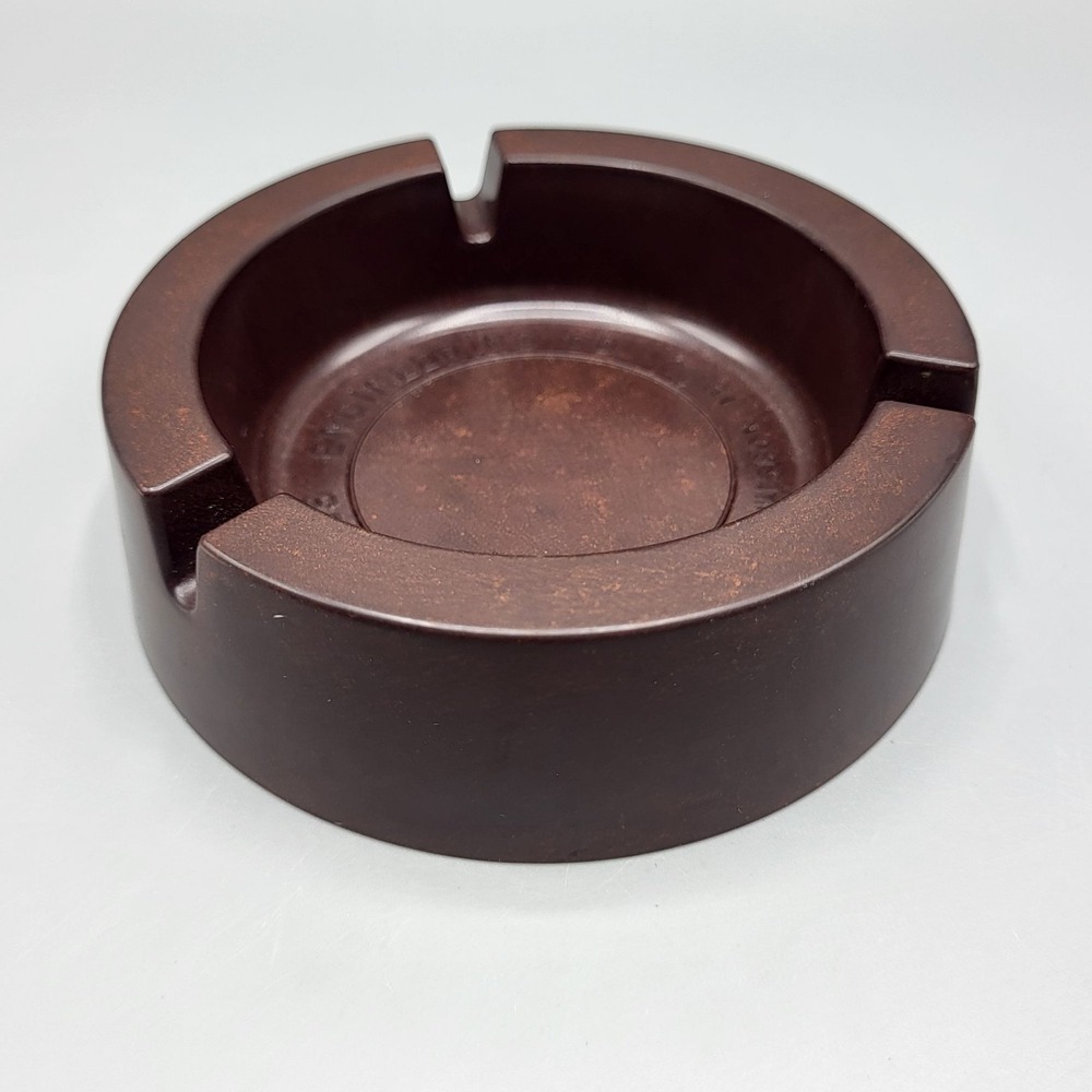 Vintage Brown Bakelite Ashtray Plastics Engineering Sheboygan Wisconsin 170g